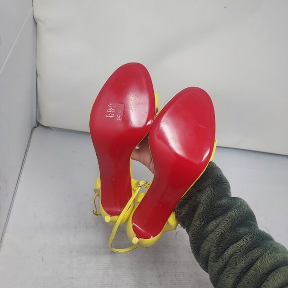 Christian Louboutin Loubigirl Yellow Ankle Strap Heel Sandal - Picture 2 of 12